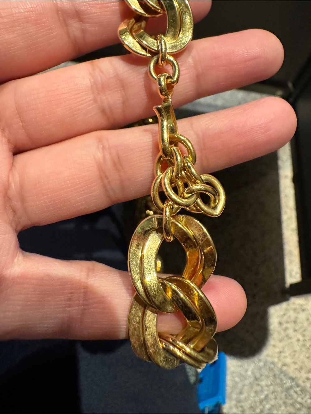 MONET vintage Chunky Cuban Link Necklace – - Picture 6 of 13